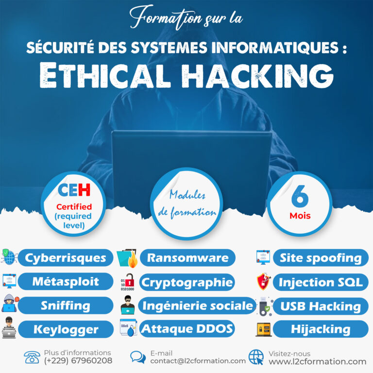 Formation en sécurité informatique Ethical hacking au centre L2c
